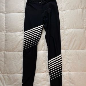 Stripped Black Leggings